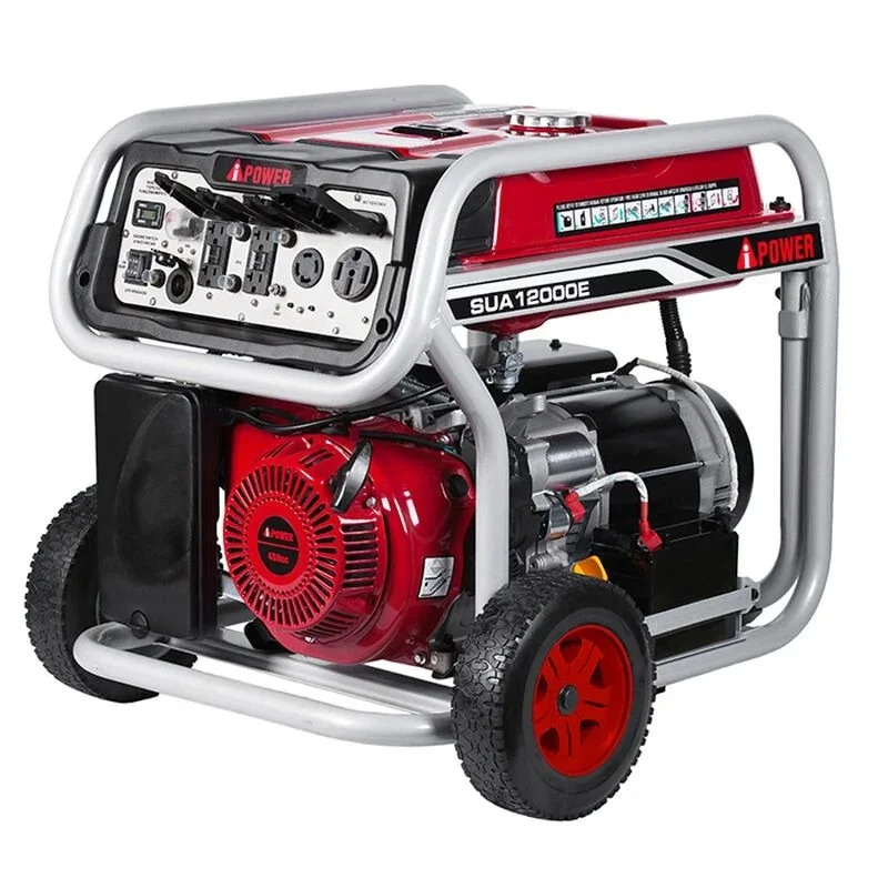 1-110-1.webp A-iPower 12000 Watt Portable Gas Powered Generator with Electric Start and Wheel Kits. - Image 1