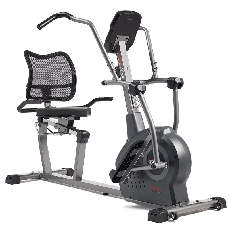 1-84-1.webp Sunny Health & Fitness Comfy Recumbent Cross Trainer Recumbent Elliptical Bikes. - Image 1