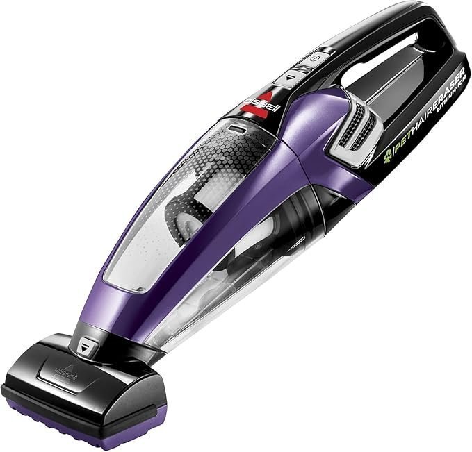 61a8E6BPJxL._AC_SX679_.jpg Bissell Pet Hair Eraser Cordless Hand Vacuum, Lithium Ion, Home, Auto, and Pet Vacuum, Easy-Empty Dirt Bin, Upholstery Tool, Brush Tool, and Crevice Tool Included, 2390A - Image 1
