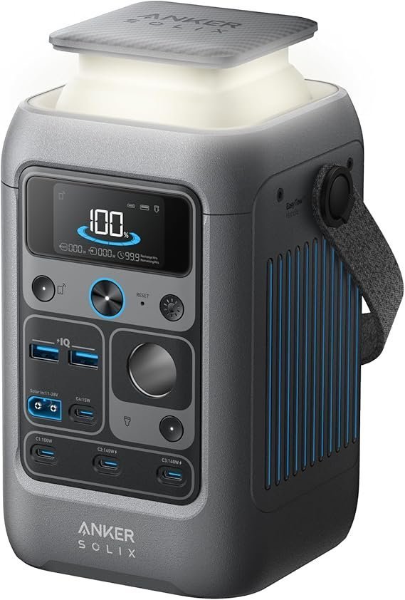 71F5ilOjAwL._AC_SX569_.jpg Anker SOLIX C300 DC Power Bank Station, Outdoor 288Wh Portable Power Station, LiFePO4 Battery, 300W Solar Generator, for Camping, Traveling, and Emergencies (No Wall Charger Included) - Image 1