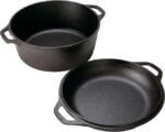 Lodge Cast Iron Double Dutch Oven – Pre-Seasoned 2-in-1 Cast Iron Cookware – Pot & Skillet Combo – Even Heat Retention – Oven-Safe, Versatile Pot – 5 Quart - Image 5